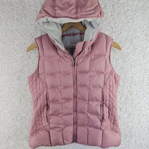 Vintage Y2K Old Navy Mauve Fleece Lined Down Filled Quilted Puffer Vest Sz Large